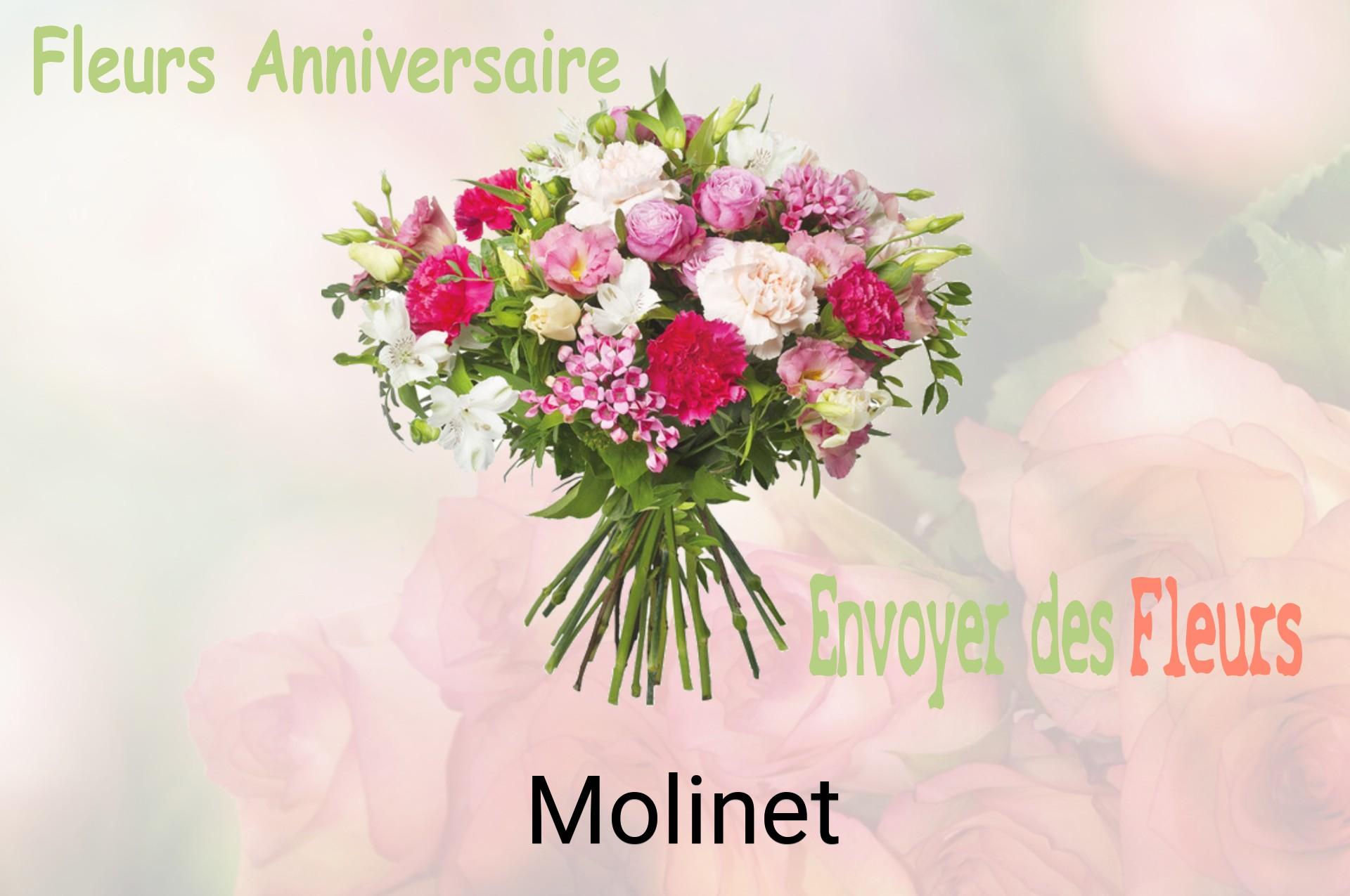 Bouquet de fleurs d’anniversaire livré à Molinet